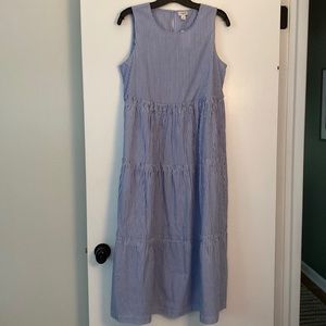 J Crew striped cotton poplin dress